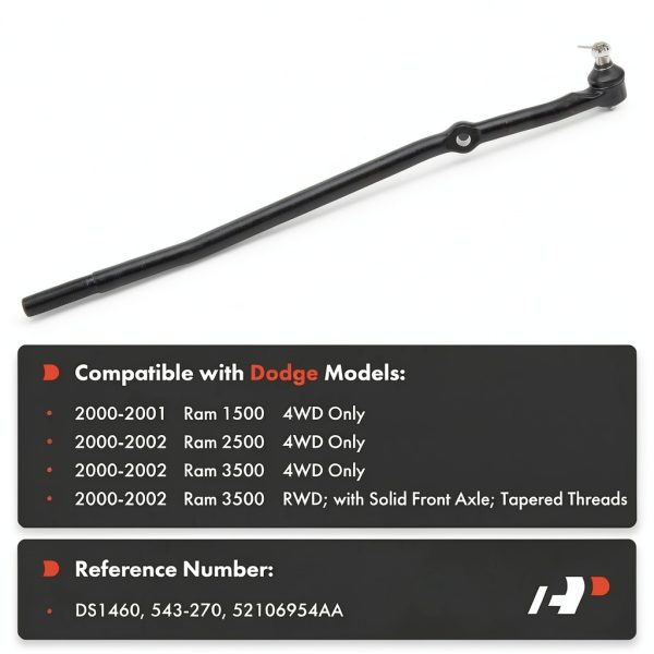 A-Premium Drag Link for Dodge Ram 1500 2000-2001 4WD Steel-1