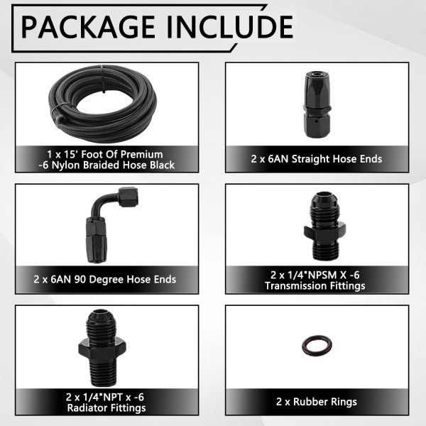 Automatic Transmission Cooler Line Kit HNeekyr-3