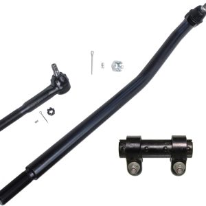 Detroit Axle Tie Rod Drag Link Kit Stainless Steel J‑Hook 3‑Piece Set-0